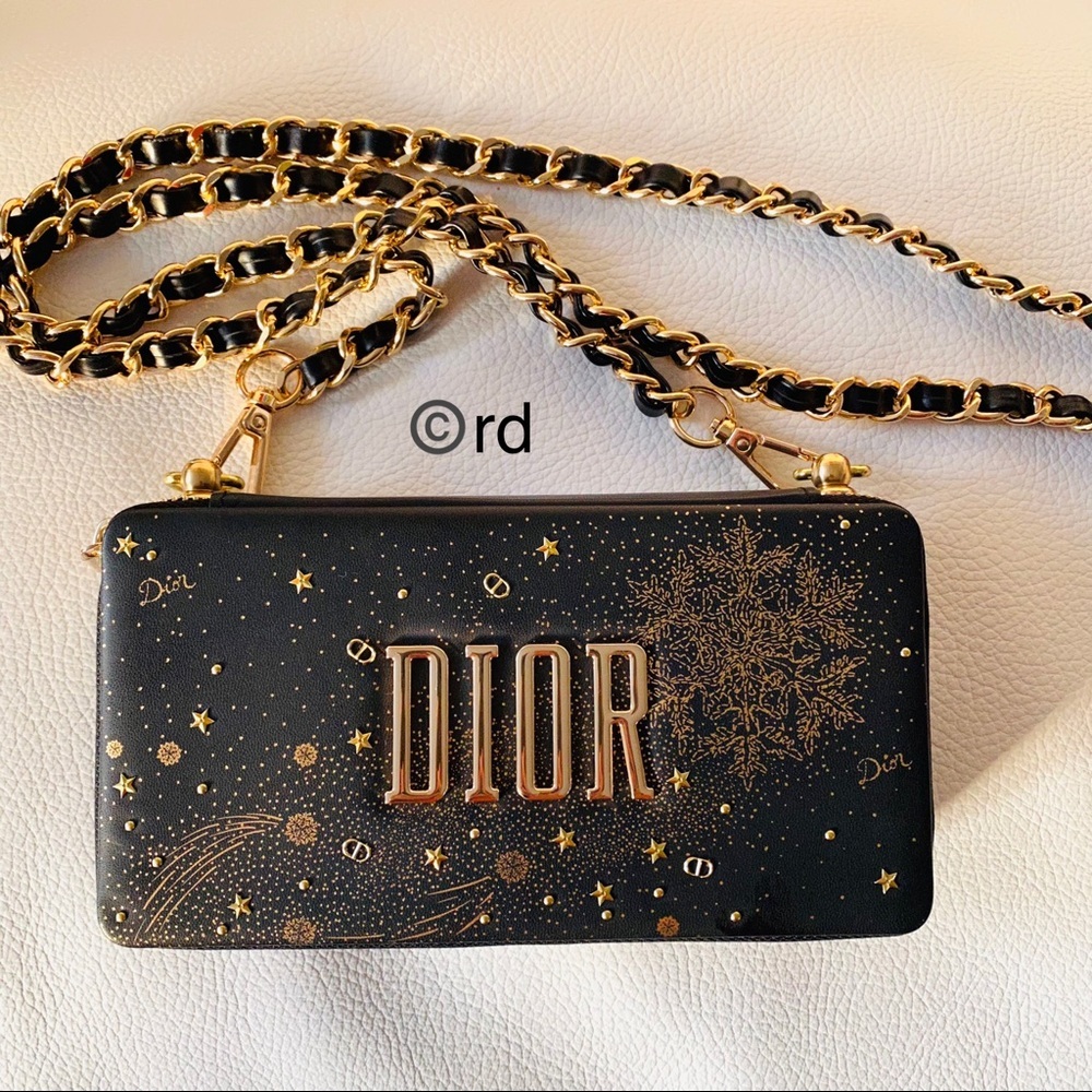Dior Black Gold Crossbody Bag - Picture 3 of 10